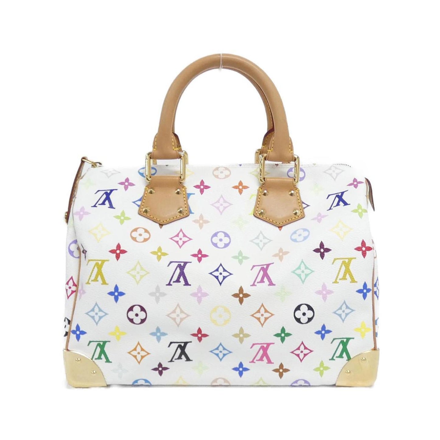 Louis Vuitton White Coated Canvas Boston Bag ()