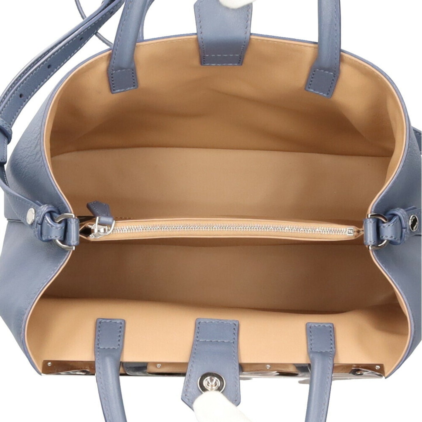 FENDI Toujour Shoulder Bag Leather Blue Ladies
