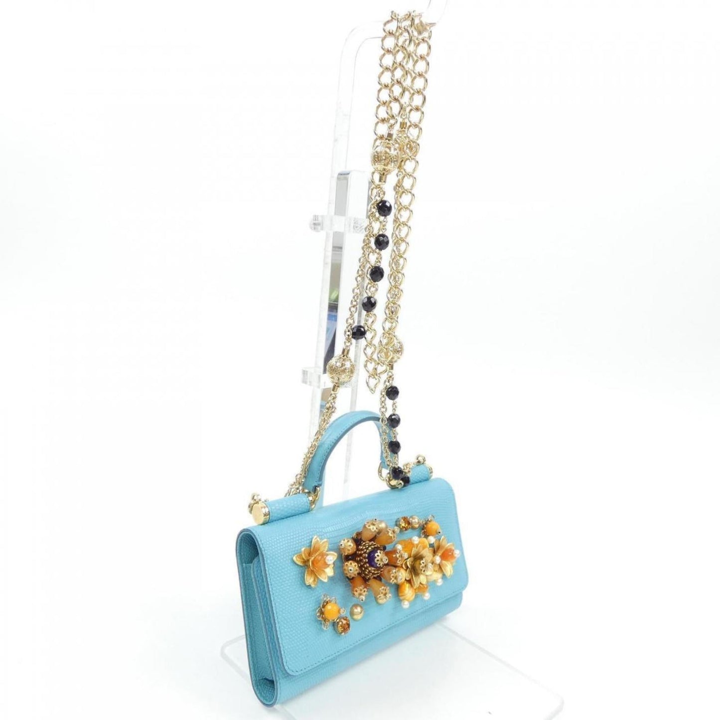 Dolce & Gabbana Blue Chain/Shoulder Wallet ()