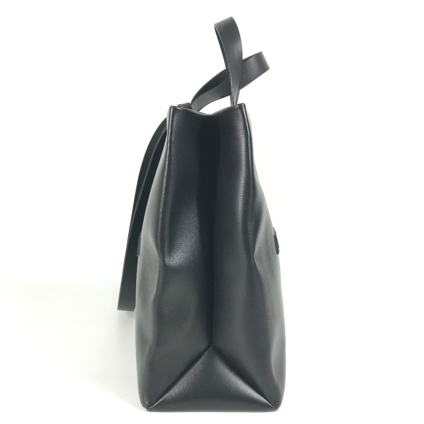 Louis Vuitton Black Leather Shoulder Bag Tote Bag ()