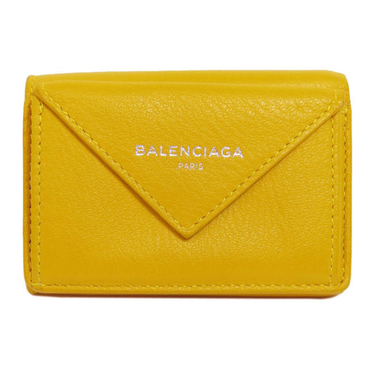 Balenciaga Yellow Leather Wallet (Bi-Fold) ()