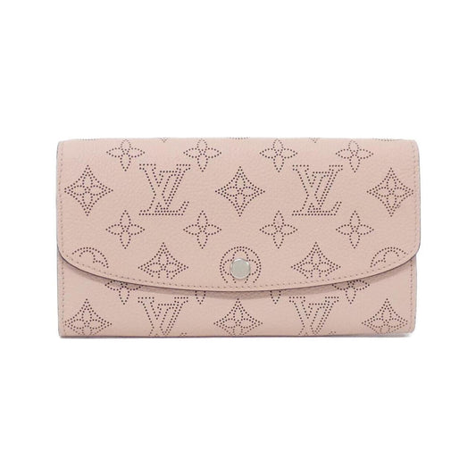 Louis Vuitton Silver Magnolia Leather Long Wallet (Bi-Fold) ()