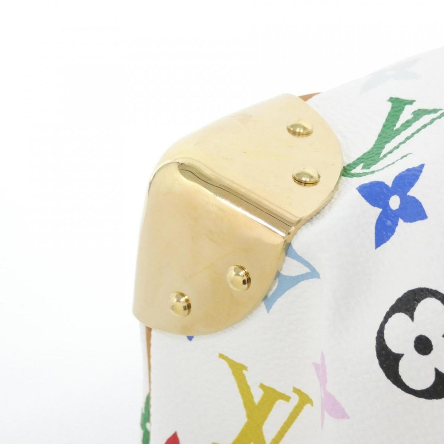 Louis Vuitton White Coated Canvas Boston Bag ()