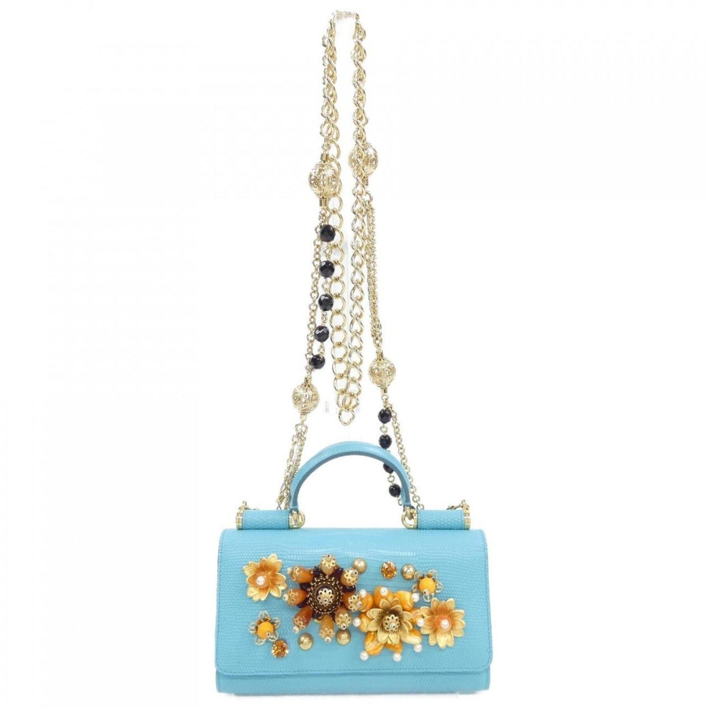 Dolce & Gabbana Blue Chain/Shoulder Wallet ()