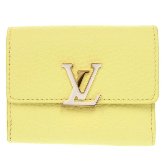 Louis Vuitton Yellow Leather Wallet (Tri-Fold) ()