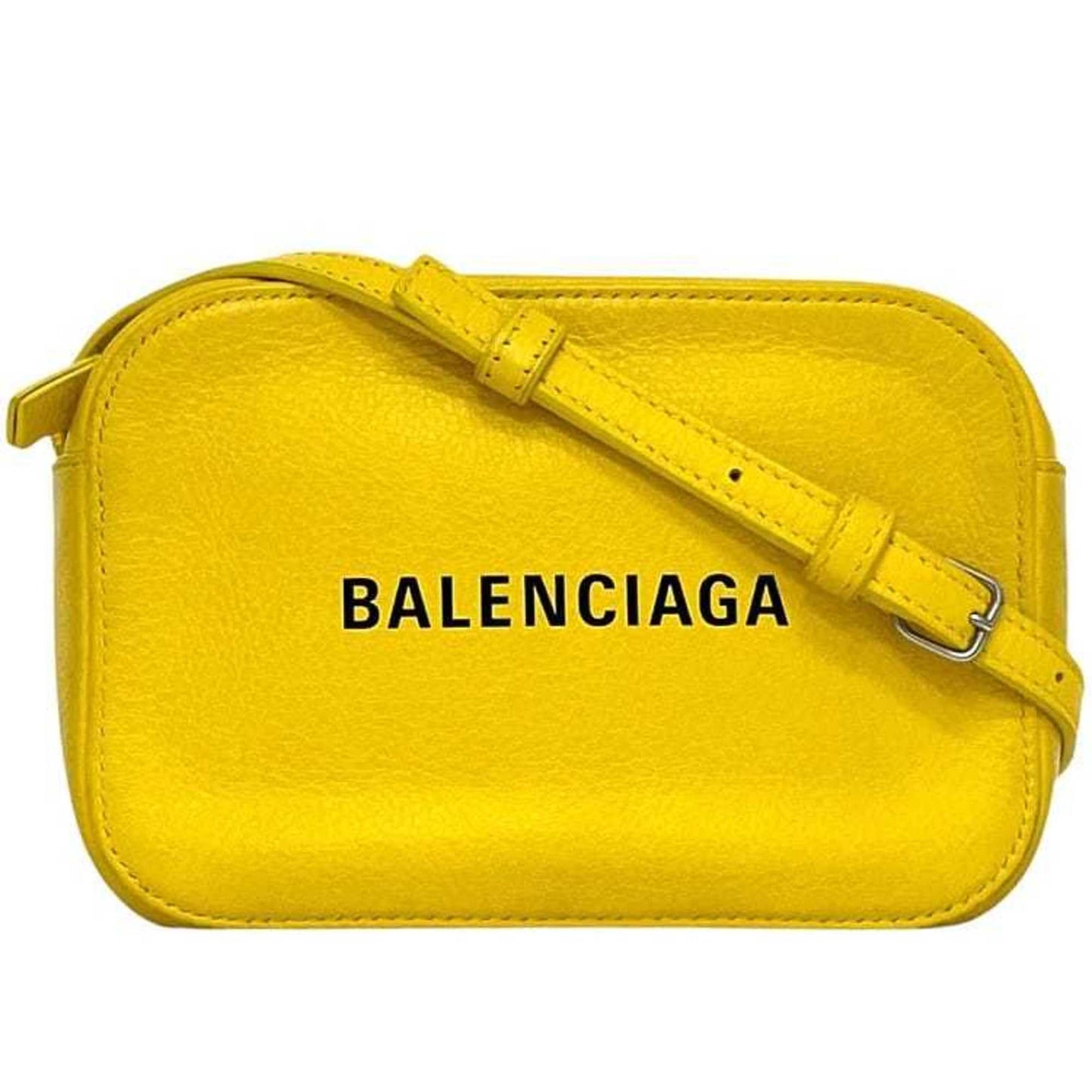 Balenciaga Yellow Leather Pochette Shoulder Bag ()