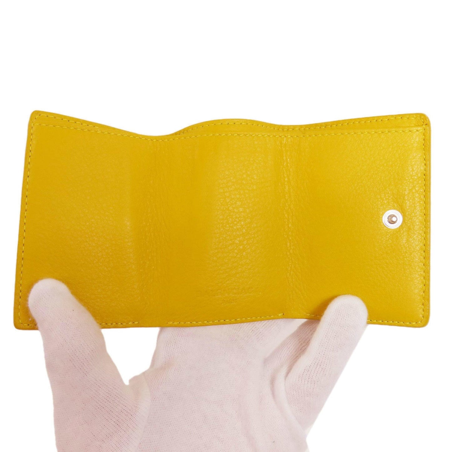 Balenciaga Yellow Leather Wallet (Bi-Fold) ()