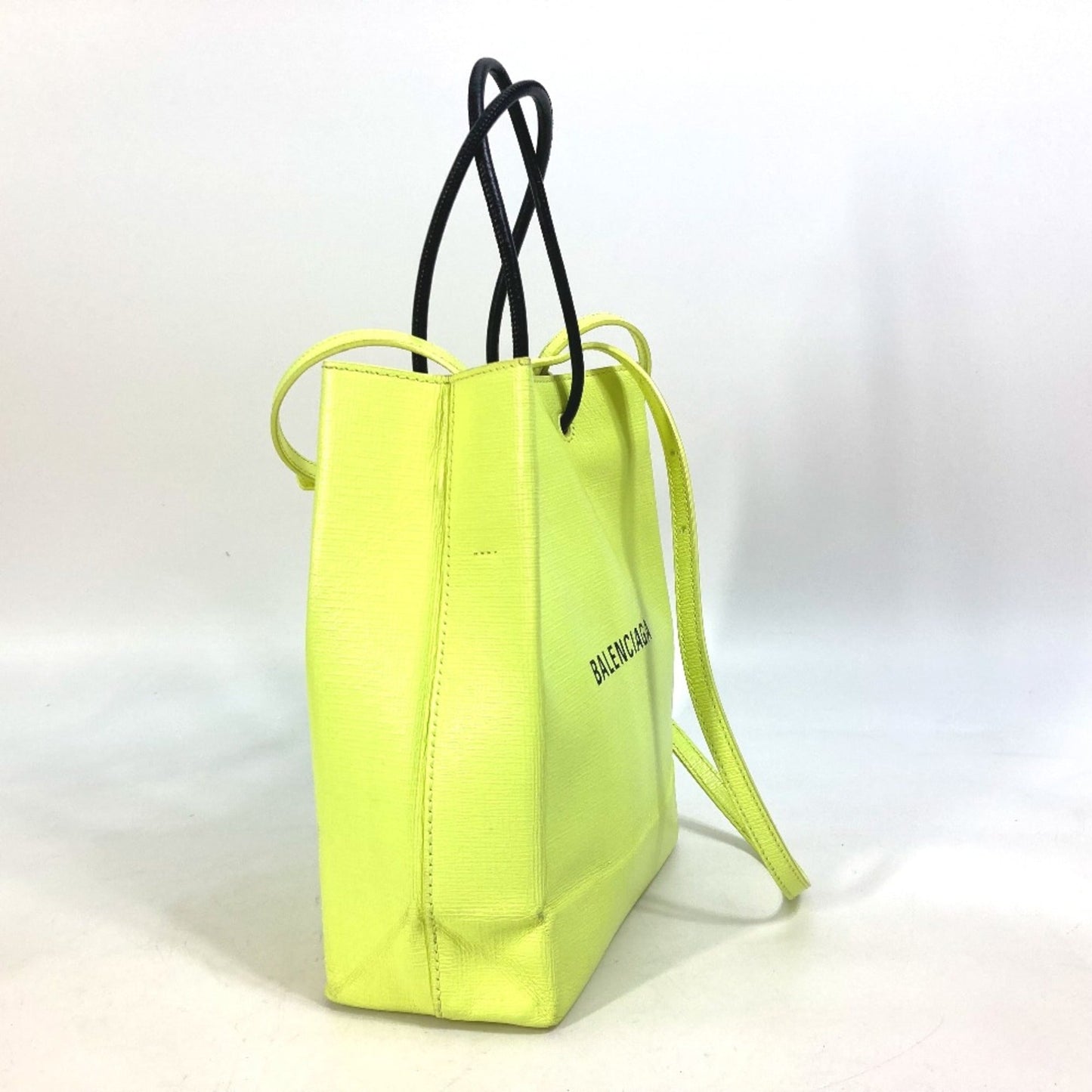Balenciaga Yellow Leather Tote Bag ()
