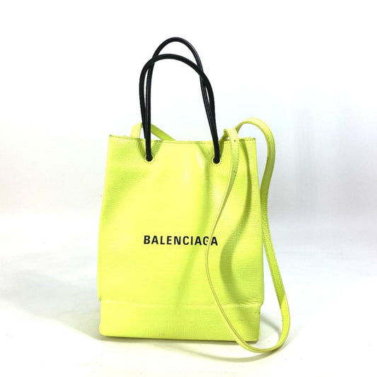Balenciaga Yellow Leather Tote Bag ()
