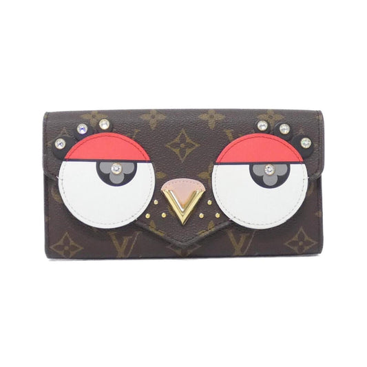 Louis Vuitton Marron Coated Canvas Long Wallet (Bi-Fold) ()