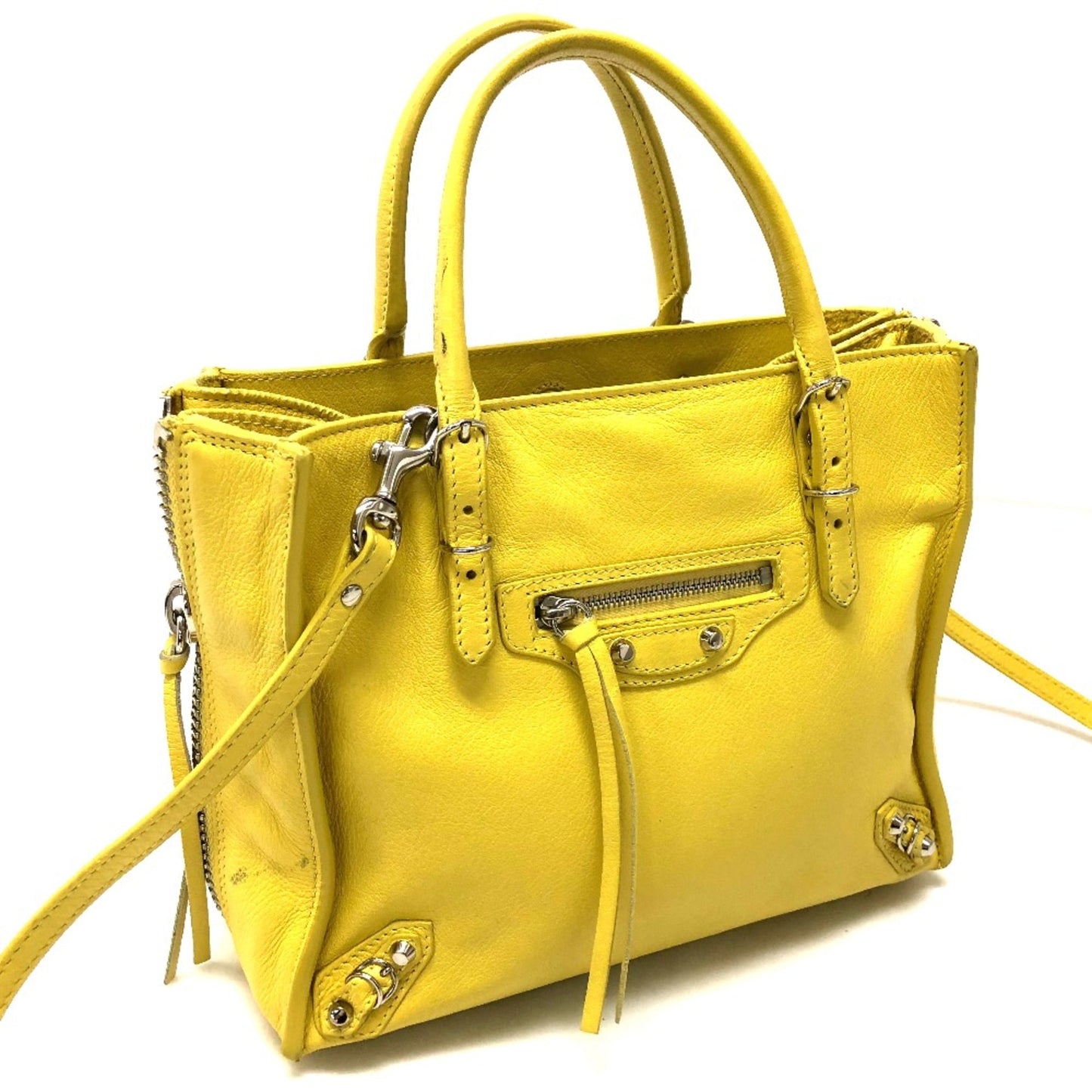 Balenciaga Yellow Leather Shoulder Bag ()