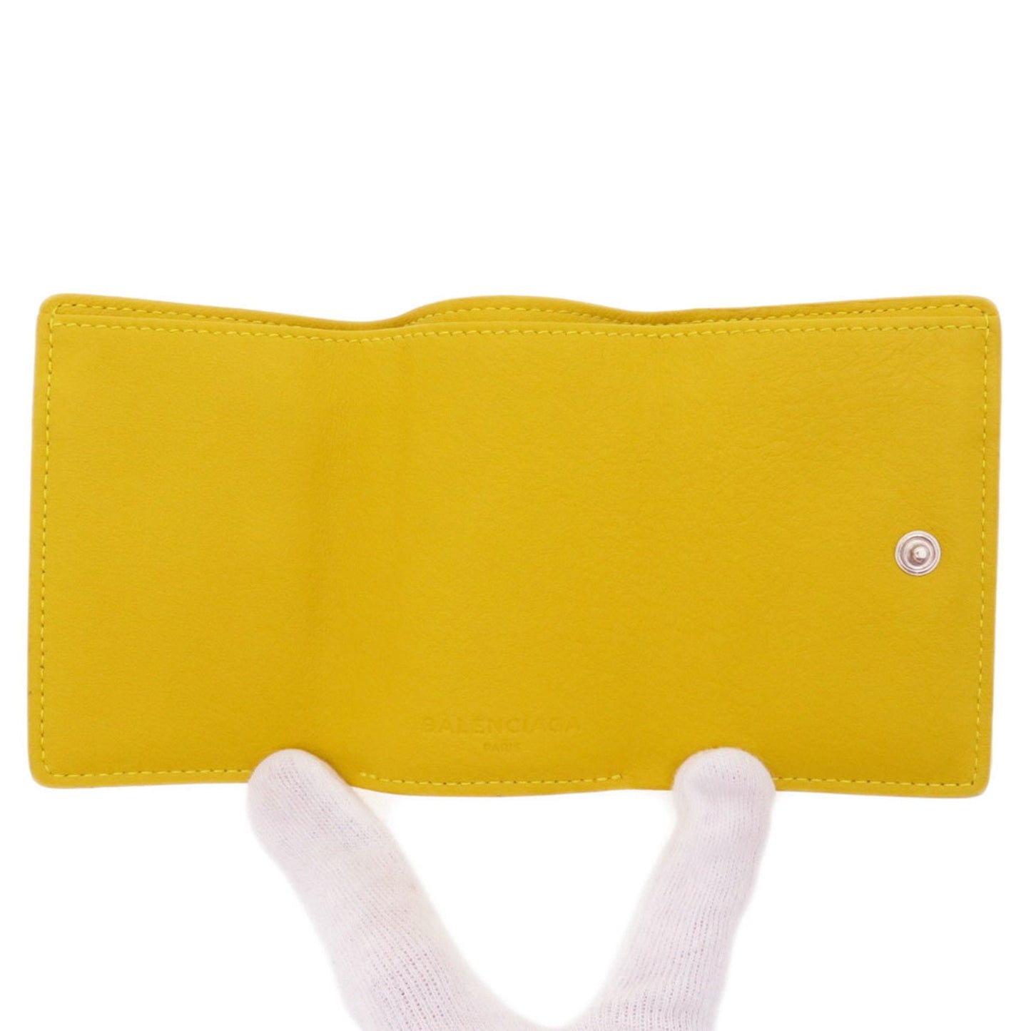 Balenciaga Yellow Leather Wallet (Bi-Fold) ()