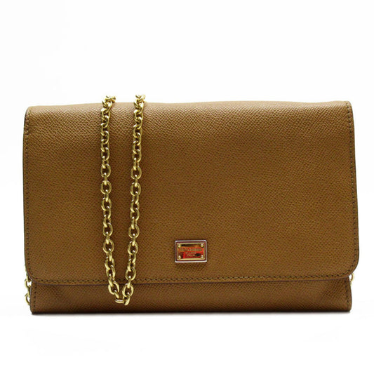 Dolce & Gabbana Camel Leather Shoulder Bag ()