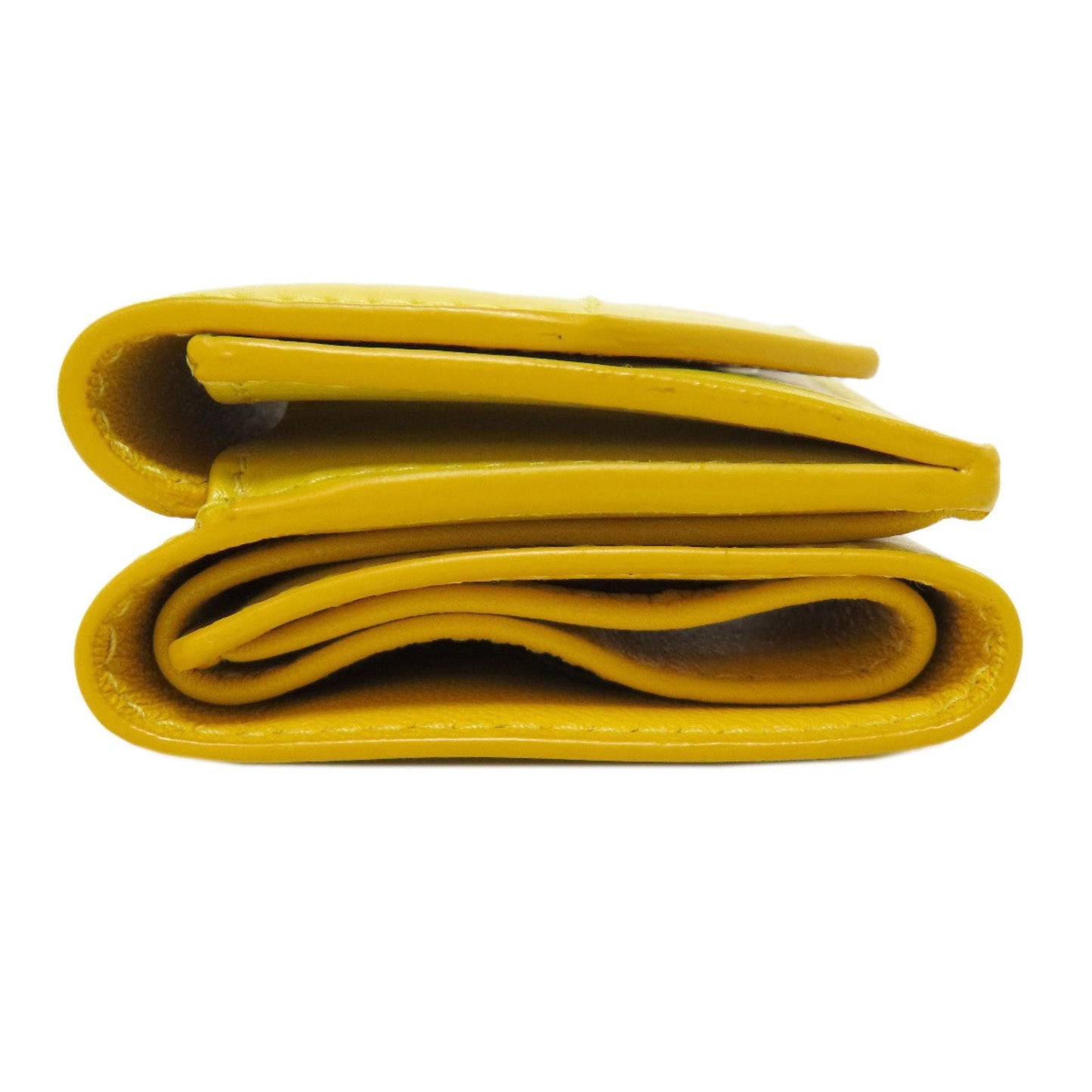 Balenciaga Yellow Leather Wallet (Tri-Fold) ()