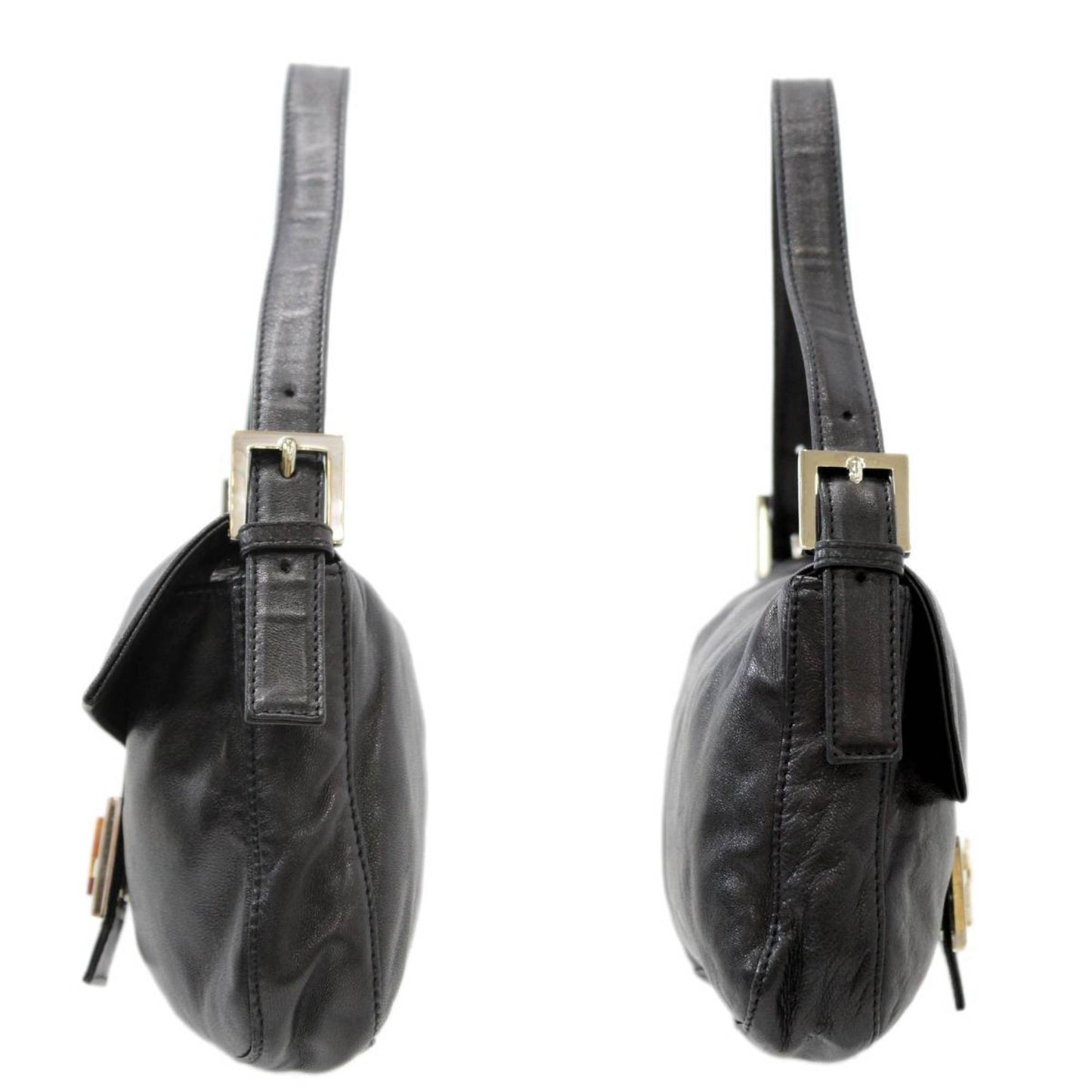 FENDI mamma bucket handbag leather black