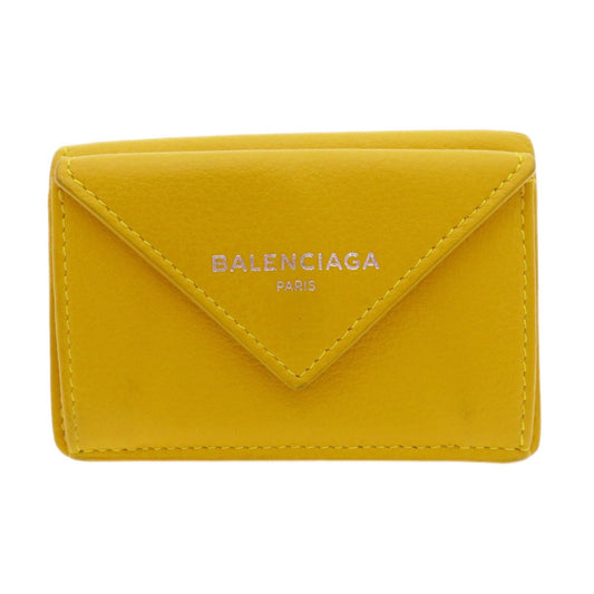 Balenciaga Yellow Leather Wallet (Bi-Fold) ()