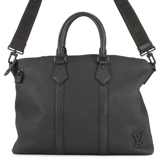 Louis Vuitton Black Noir Leather Shoulder Bag Tote Bag ()