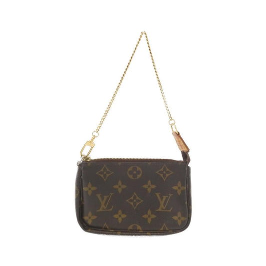 Louis Vuitton Marron Coated Canvas Pochette Pouch ()