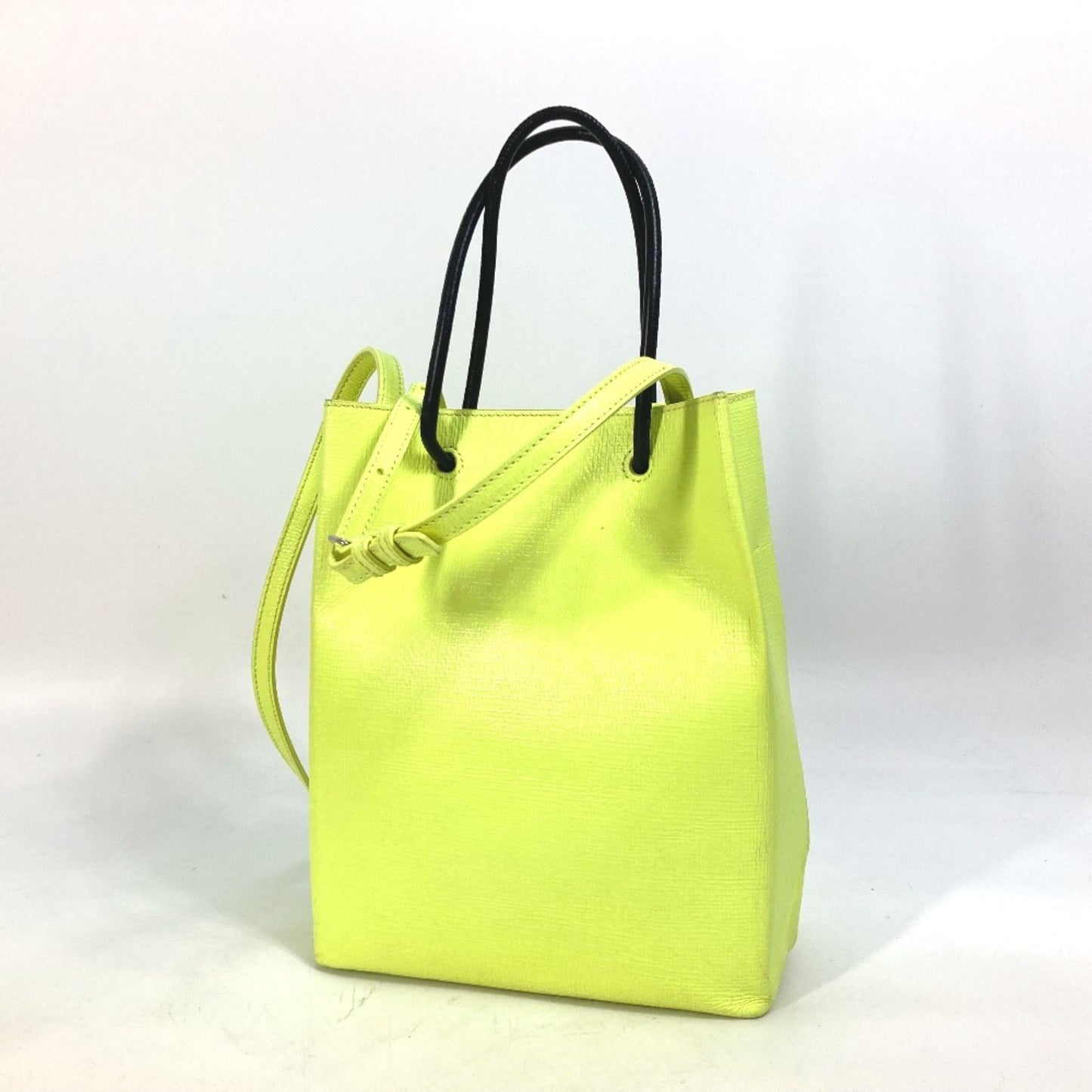 Balenciaga Yellow Leather Tote Bag ()