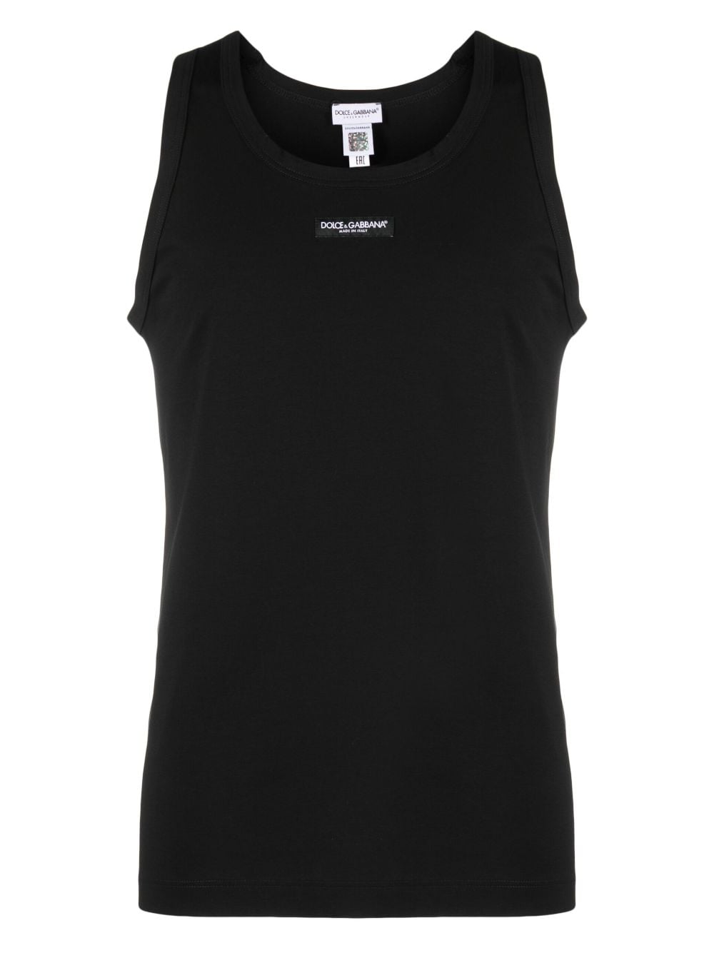 Dolce & Gabbana Men Stretch Cotton Tank Top With Logo Label