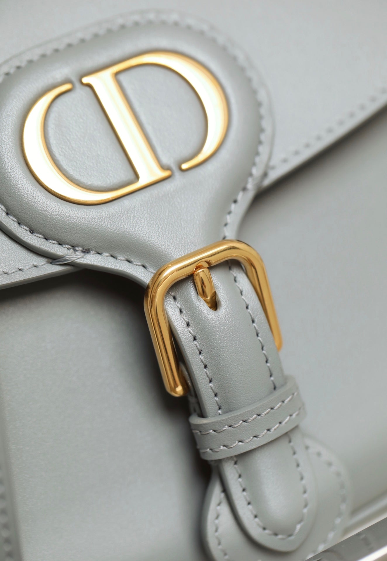 DIOR MEDIUM BOBBY 22CM DARK GREY CALFSKIN GOLD HARDWARE