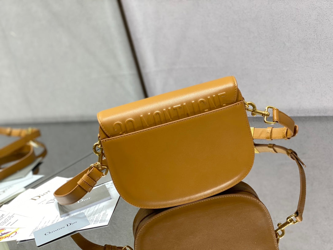 DIOR MEDIUM BOBBY 22CM BROWN CALFSKIN GOLD HARDWARE