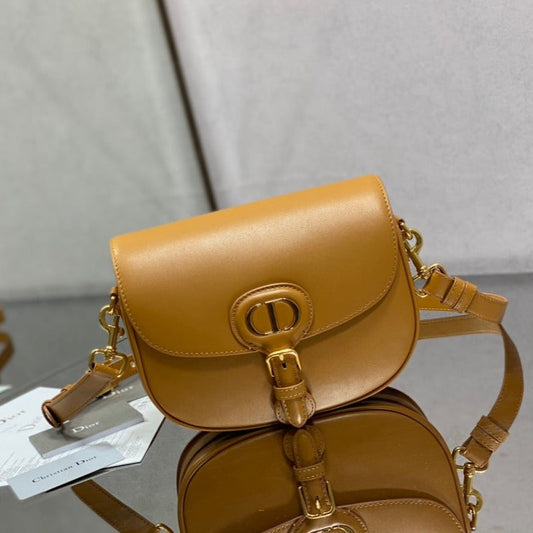 DIOR MEDIUM BOBBY 22CM BROWN CALFSKIN GOLD HARDWARE