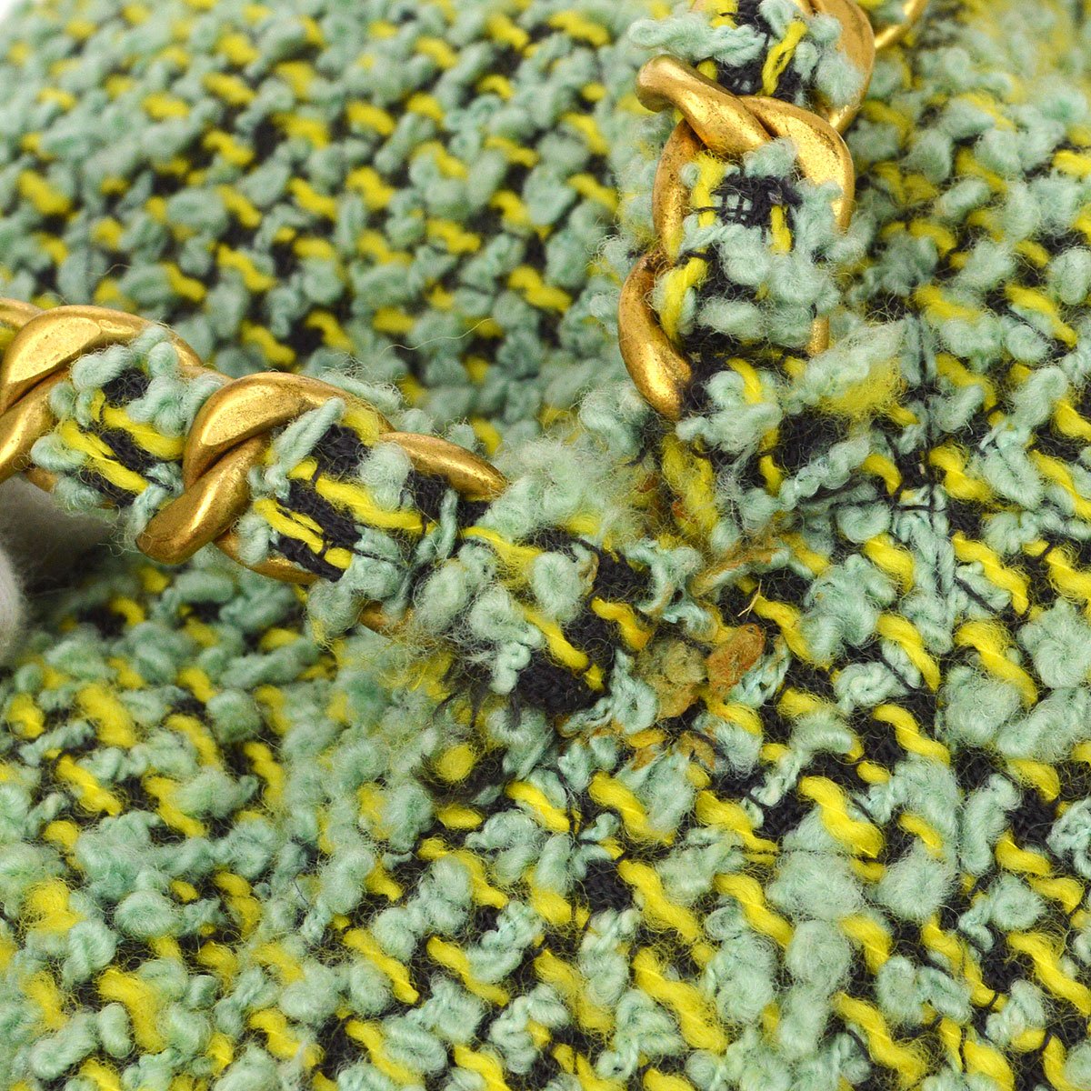 CHANEL 1994 Green Tweed DUMA Backpack Medium