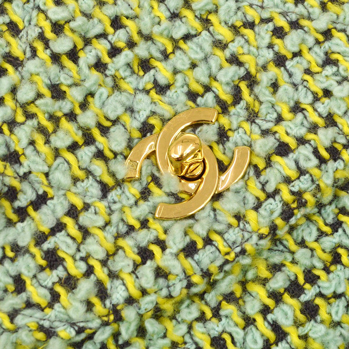 CHANEL 1994 Green Tweed DUMA Backpack Medium