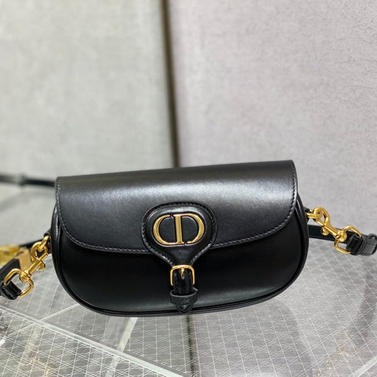 DIOR medium east west 22cm black calfskin ghw