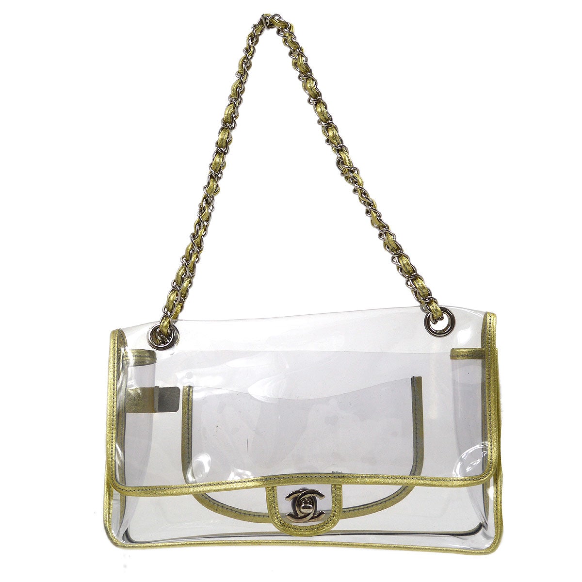 CHANEL 2006-2008 PVC Classic Single Flap Bag Large