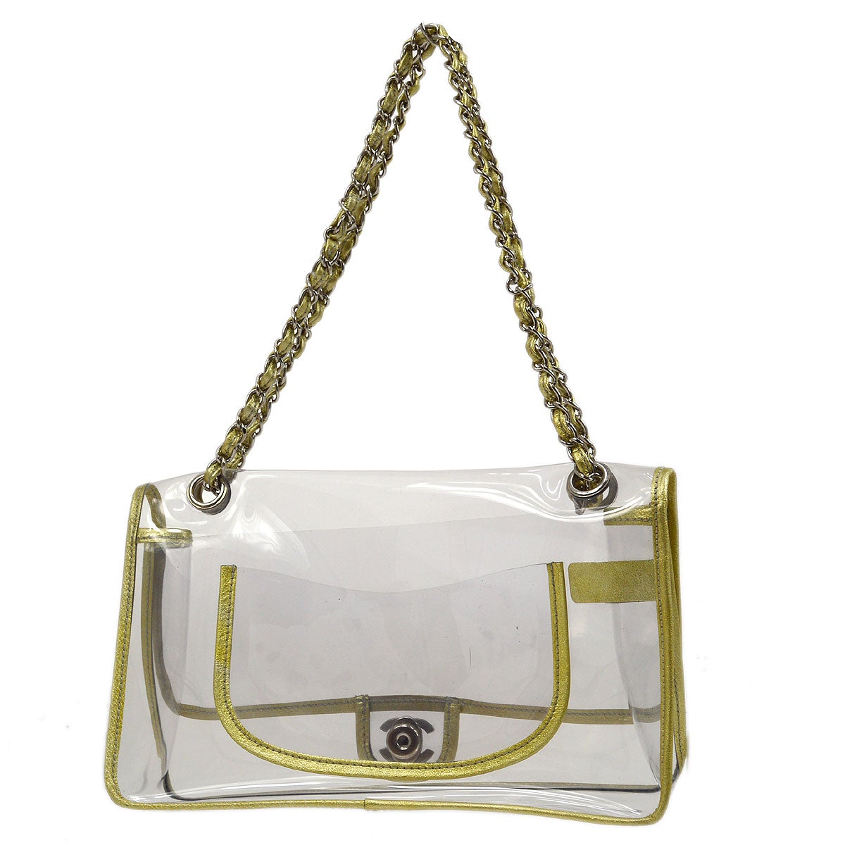 CHANEL 2006-2008 PVC Classic Single Flap Bag Large