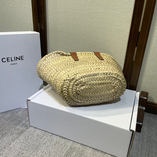 Celine TEEN CLASSIC 20 PALM LEAVES AND TAN CALFSKIN