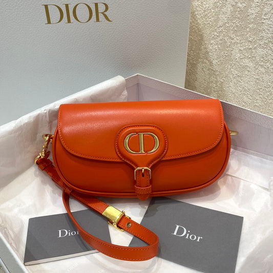 DIOR medium east west bobby 22cm dark tan calfskin ghw