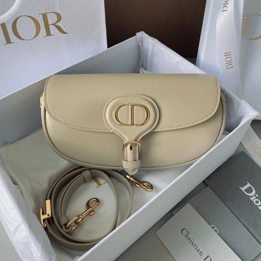 DIOR medium east west 22cm beige calfskin ghw