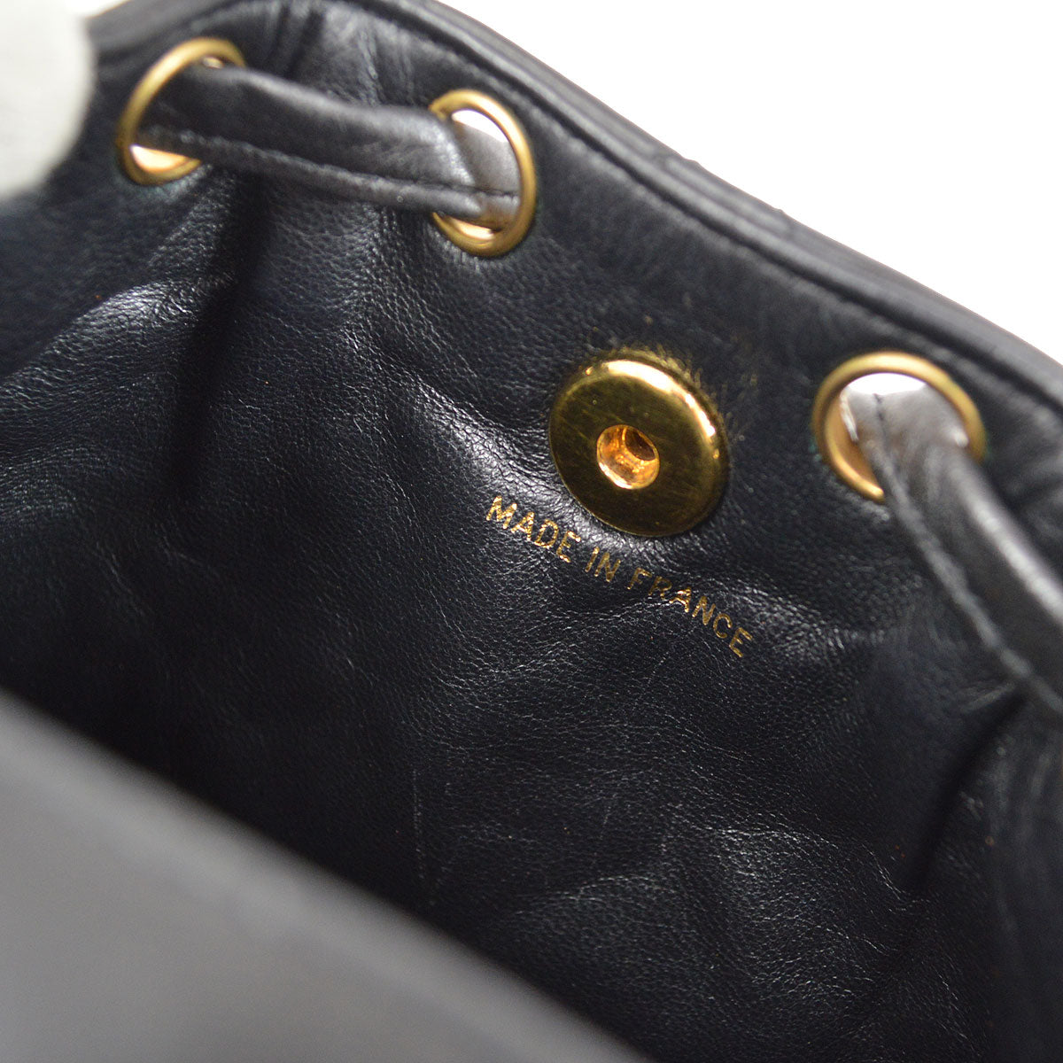 CHANEL * 1991-1994 DUMA Backpack Small Black Lambskin