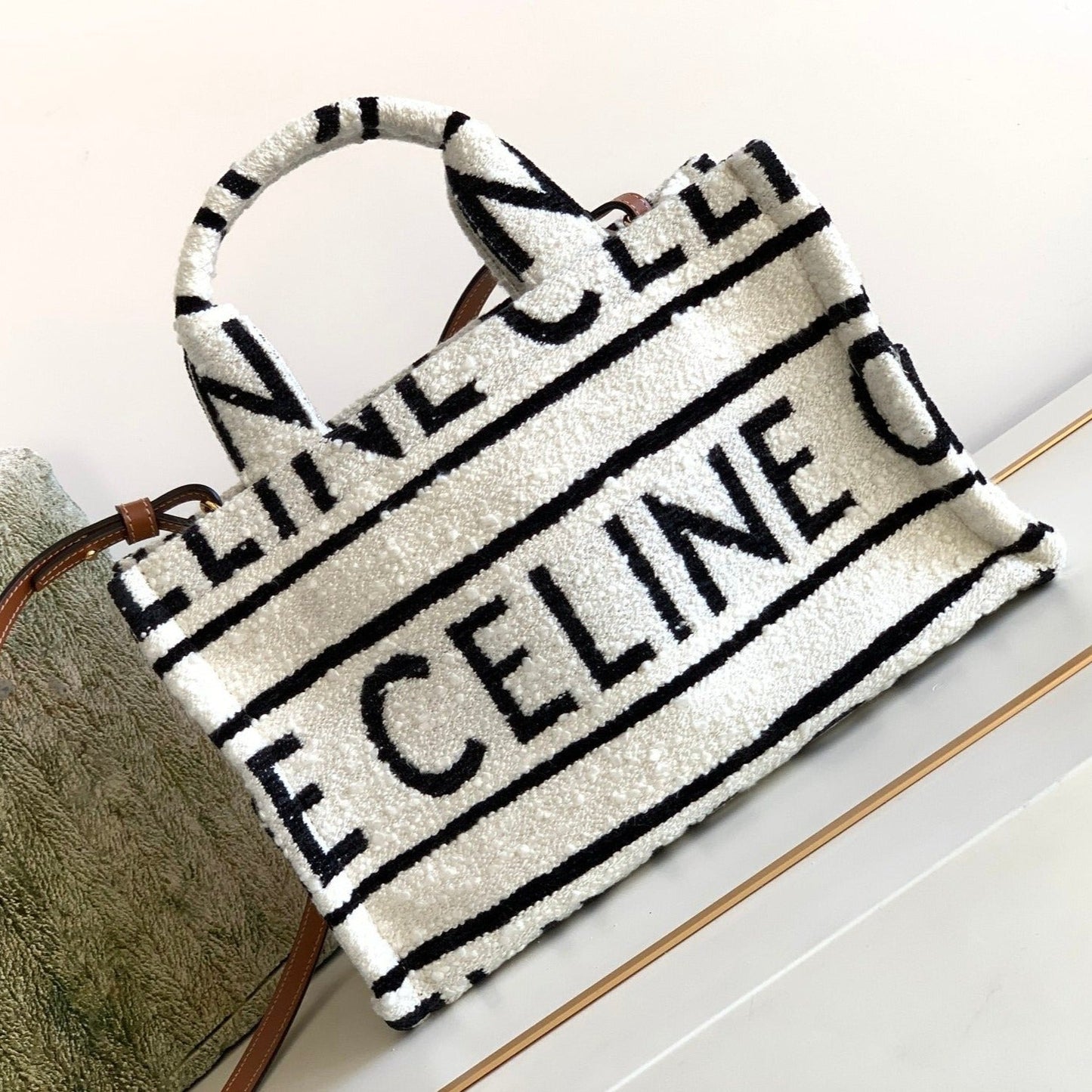 Celine TRIPHOME 26 FABRIC WHITE BLACK