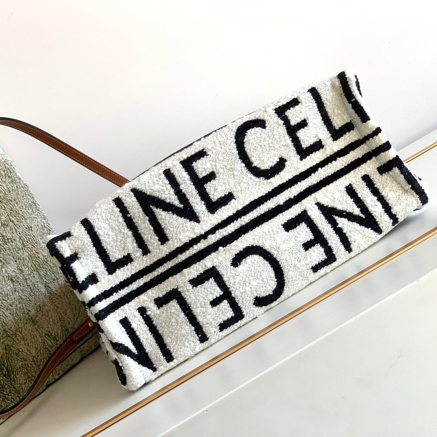 Celine TRIPHOME 26 FABRIC WHITE BLACK