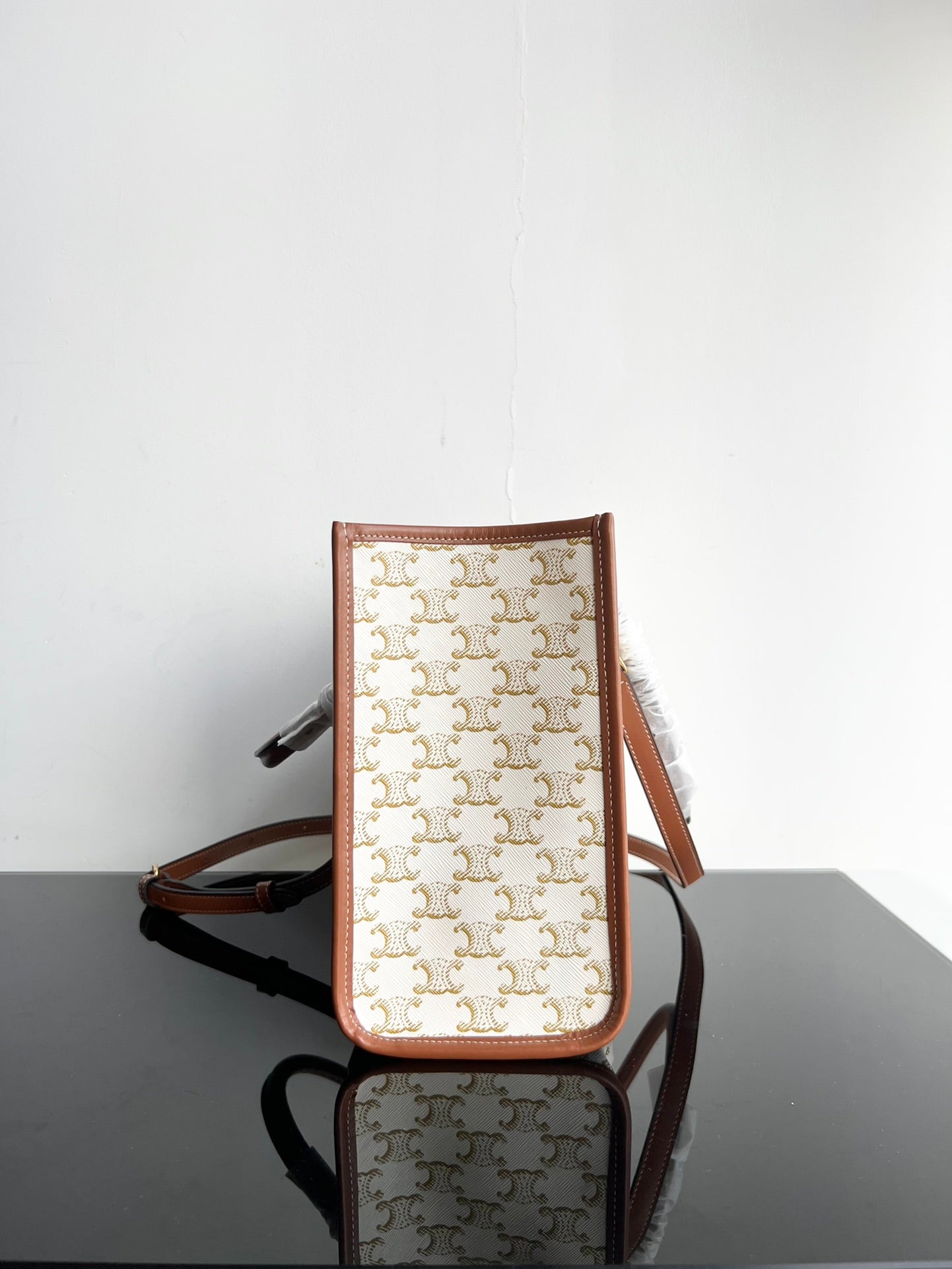 Celine TRIPHOME CABAS 35 WHITE CREAM CALFSKIN TOTE