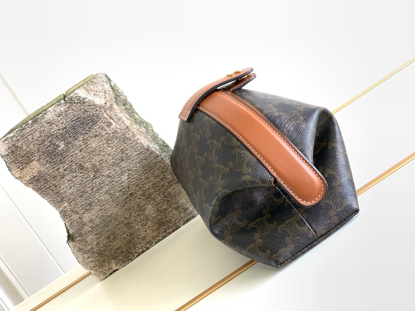 Celine TRIPHOME 24 BLACK PATTERN PRINTED CALFSKIN