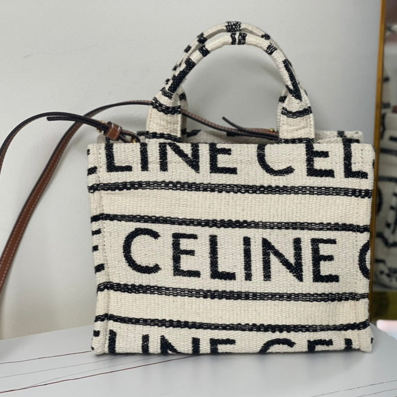 Celine TRIPHOME 29 FABRIC WHITE BLACK