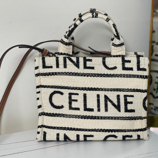 Celine TRIPHOME 29 FABRIC WHITE BLACK