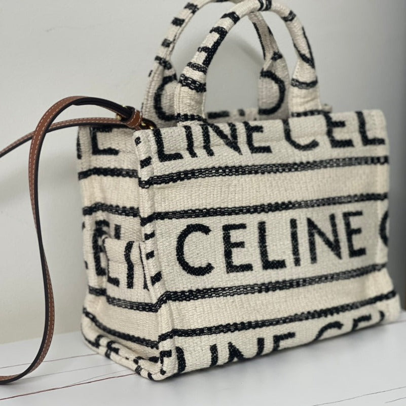 Celine TRIPHOME 29 FABRIC WHITE BLACK