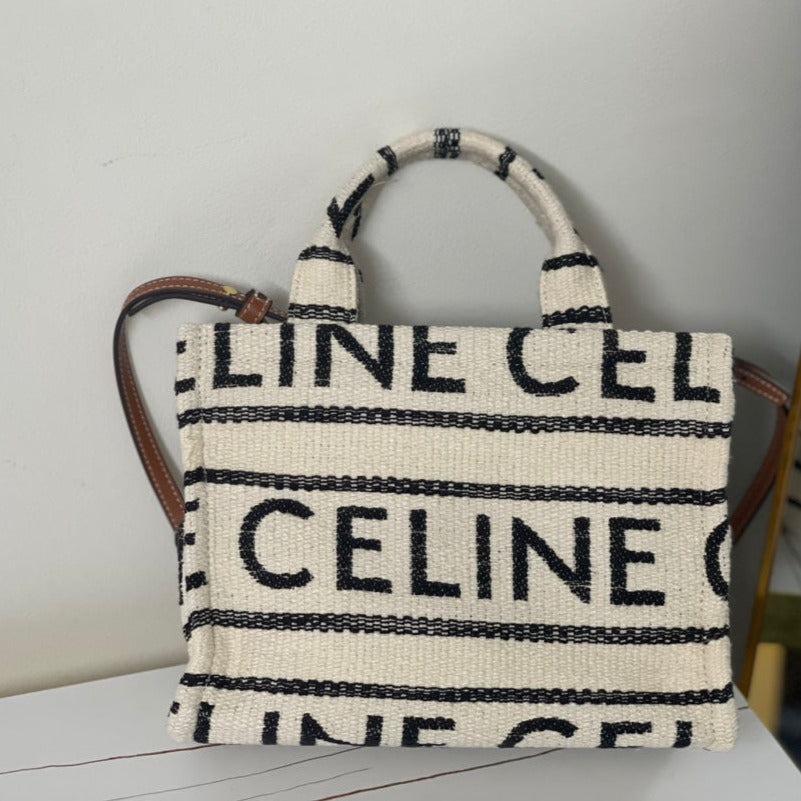 Celine TRIPHOME 29 FABRIC WHITE BLACK