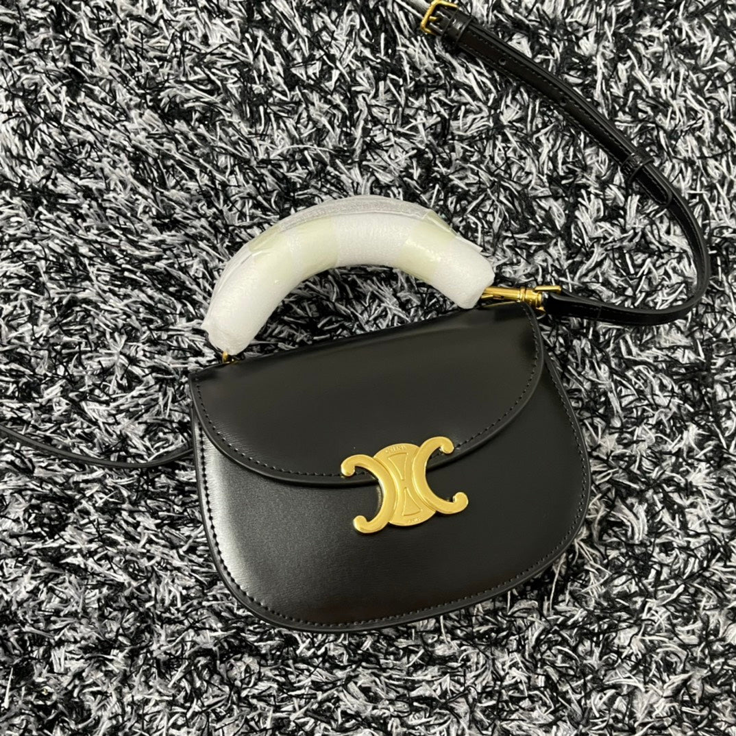 Celine BESACE TRIPHOME 17 CALFSKIN BLACK
