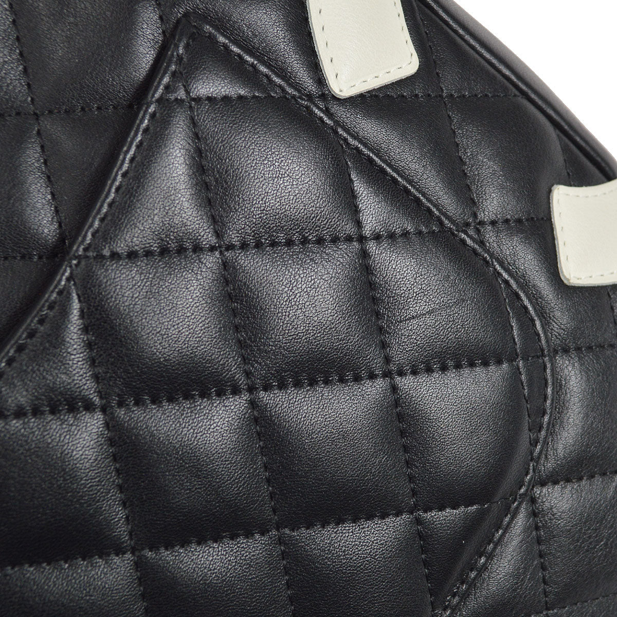 CHANEL 2004-2005 Cambon Ligne Shoulder Bag Black Calfskin