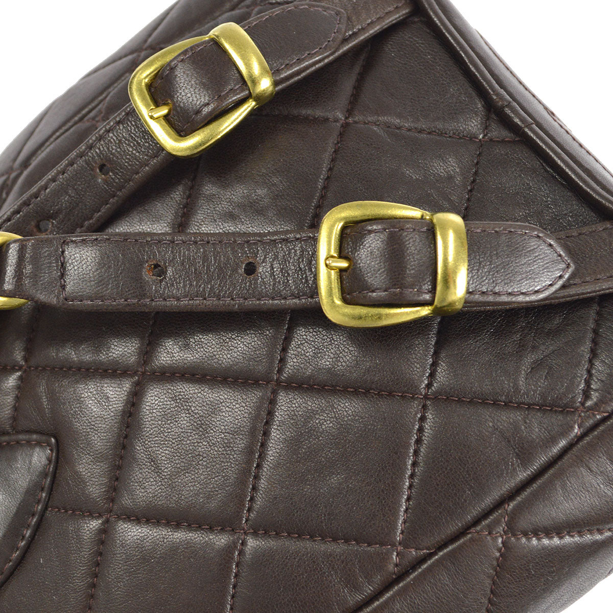 CHANEL * 1991-1994 DUMA Backpack Small Brown Lambskin