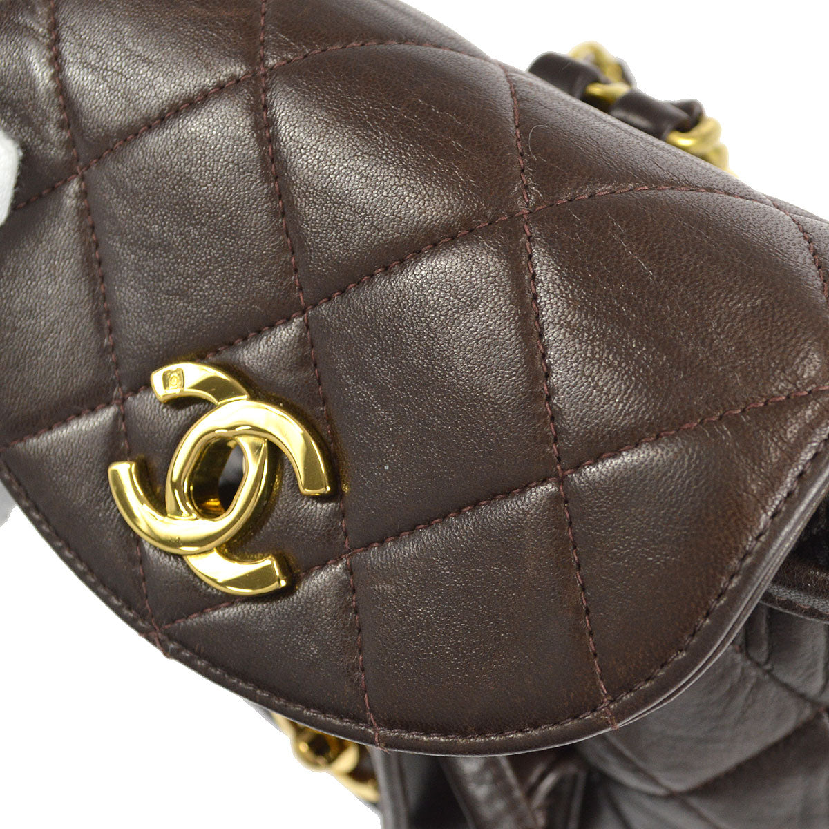 CHANEL * 1991-1994 DUMA Backpack Small Brown Lambskin