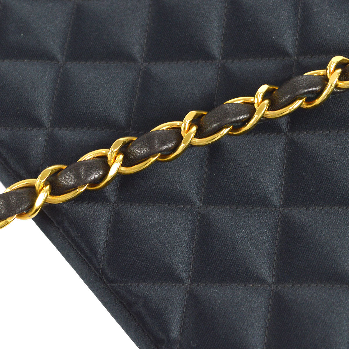 CHANEL 1994-1996 Circled CC Flap Mini Black Satin