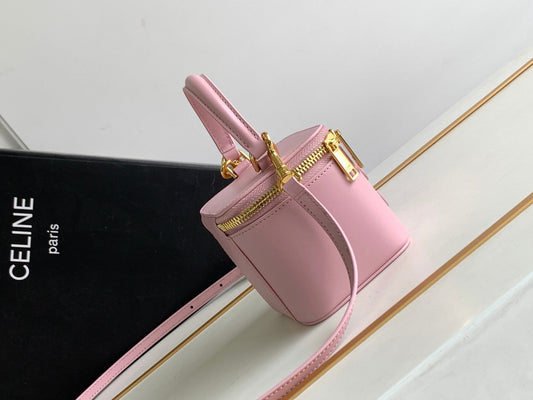 Celine MINI VANITY CASE TRIOMPHE PINK CALFSKIN